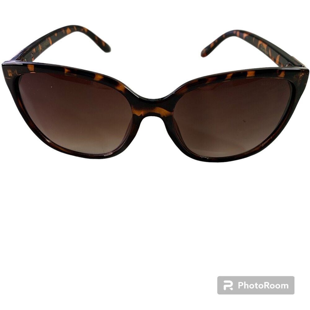 Oversized Tortoise Shell Sunglasses Polarized Brown Gold Trim Jackie O Inspired